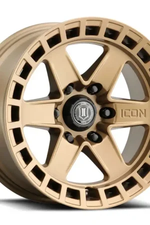 ICON Raider 17x8.5 6x5.5 0mm Offset 4.75in BS Satin Brass Wheel Premium