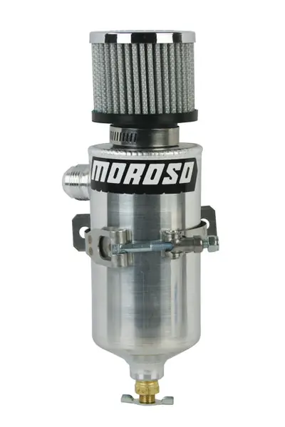 Moroso Breather Tank/Catch Can -12An Male Fitting - Aluminum Free Delivery