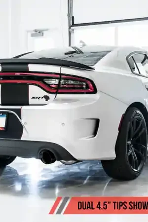 Save Now AWE Tuning 2015+ Dodge Charger 6.4L/6.2L Non-Resonated Touring Edition Exhaust - Diamond Blk Tips