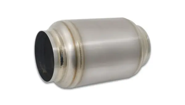 Popular Vibrant Titanium Muffler w/Natural Tip 3in. Inlet / 3in. Outlet / 4.25in Dia