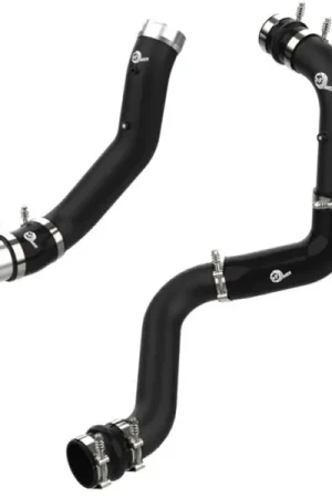 aFe BladeRunner Black 3in Aluminum Charge Pipe Kit 20-21 GM Diesel Trucks V8-6.6L (td) L5P Reduced Price