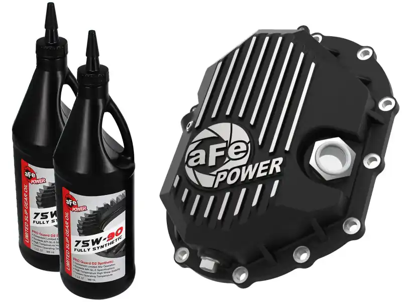 Big Sale AFE Power 11-18 GM 2500-3500 AAM 9.25 Axle Front Diff Cover Black Machined w/ 2 Qts 75w90 Oil