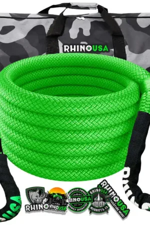 Rhino USA Kinetic Energy Recovery Rope (7/8In X 20Ft) Green Popular