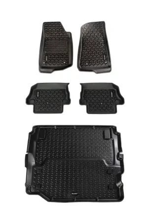 Rugged Ridge Floor Liner Kit Black F/R/Full Cargo 18-20 Jeep Wrangler JL 2Dr No Minimum Order