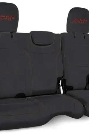 Hassle-Free Returns PRP Jeep Wrangler JL Rear Bench CoversU - 4 door with no armrest - Black/Orange