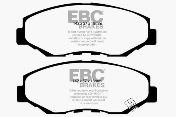 EBC 13-15 Acura ILX 1.5 Hybrid Ultimax2 Front Brake Pads Clearance