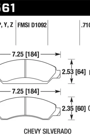 Hawk 07-08 Escalade 6.2 / 07-08 Avalanche Super Duty Front Brake Pads Viral