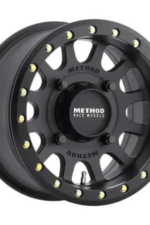 Seasonal Sale Method MR401 UTV Beadlock 15x7 / 4+3/13mm Offset / 4x156 / 132mm CB Matte Black Wheel