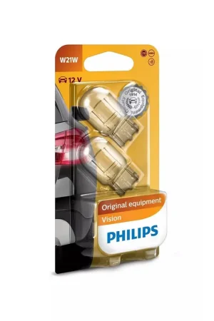 Philips 12065B2 Vision Line 12V W21W 21W Wedge Globes (Twin Pack) Limited Edition
