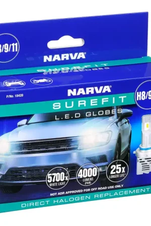 Final Sale Narva 18428 H8\\/9\\/11 SureFit LED Globes - 2 Pack