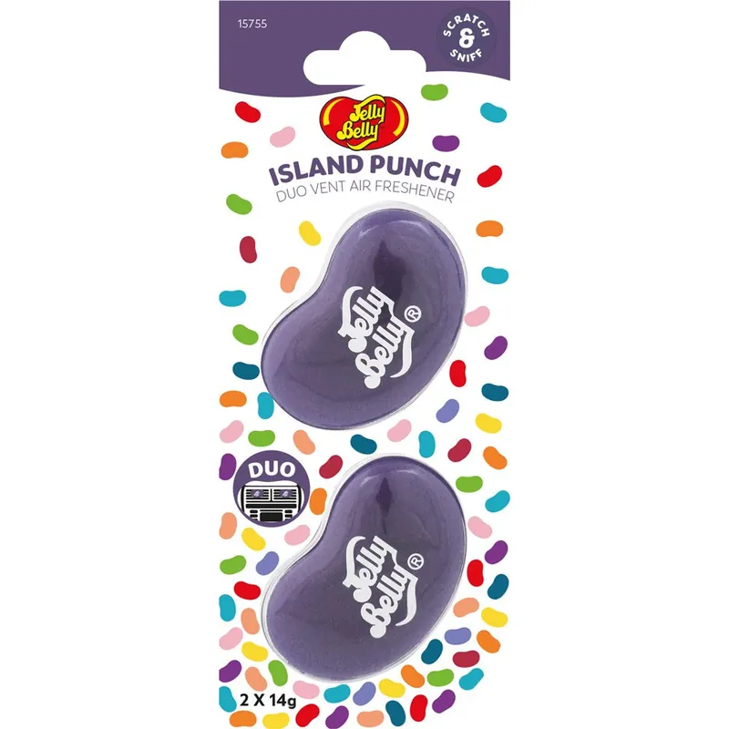 One Day Deal Jelly Belly Duo Vent Air Freshener - Island Punch (Pair) - E302722400