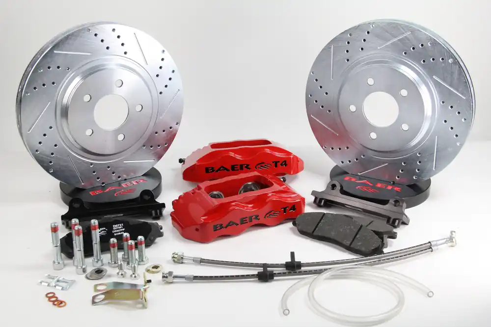 Must Have Baer Brakes 4261276GB-1 Baer Brakes 13" Track4 Front Brake Kit, Grabber Blue, Slot