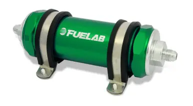 Trending Fuelab 828 In-Line Fuel Filter Long -8AN In/Out 40 Micron Stainless - Green - 82812-6