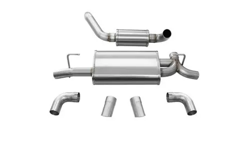 Corsa 2018-2025 Jeep Wrangler JL 3.6L 2.5in Dual Rear Turn Down Exit Touring Axle-Back Exhaust #21015 No Minimum Order