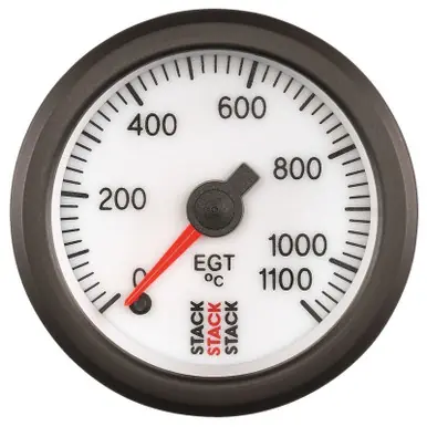 Autometer Stack 52mm 0-1100 Deg C Pro Stepper Motor Exhaust Gas Temp Gauge - White - ST3363 Limited Offer