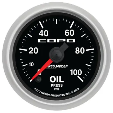 Autometer 52mm 100 PSI Digital Oil Pressure Gauge Chevrolet COPO Camaro - 880876 While Supplies Last