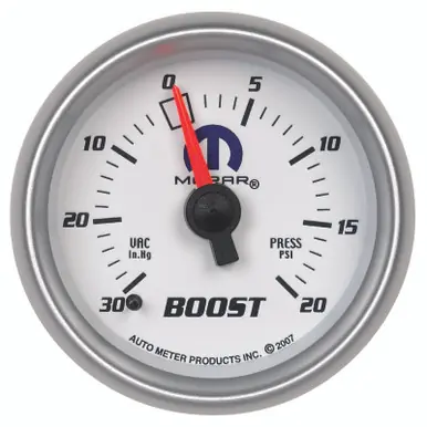 Autometer Mopar 52mm Mechanical 30 In Hg-Vac/20 PSI Vacuum/Boost Gauge - 880026 Direct From Factory