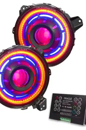 Oracle Oculus Bi-LED Projector Headlights for Jeep JL/Gladiator JT - ColorSHIFT 2 Free Delivery