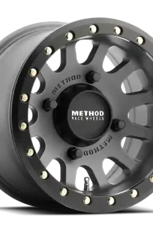 While Supplies Last Method Race Wheels | MR401 UTV Beadlock | TITANIUM WITH MATTE BLACK RING | 14x7 | 38 Offset | 5.3 Backspacing | 4x156 | MR40147046852B