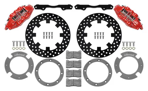 Fan Favorite Wilwood 17-21 Can-Am X3RS Red Rear Kit 11.25in - Drilled Rotors