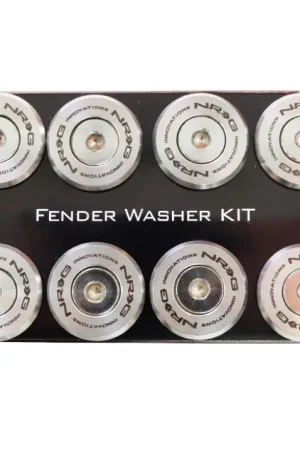 Buy Direct NRG NRG M Style Fender Washer Kit TI Series M6 Bolts For Metal (Silver Washer/Silver Screw) - Set of 10