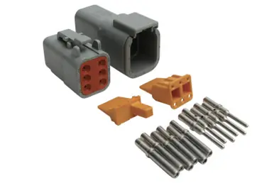 Haltech Matching Set of Deutsch DTM-6 Connectors 7.5 Amp Plug & Pins - HT-031015 Money Back Guarantee