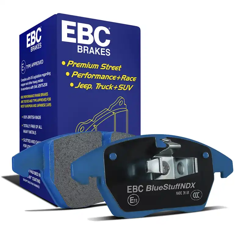 EBC EBC 08-11 Nissan GT-R (R35) 3.8 Twin Turbo (Cast Iron Rotors) Bluestuff Front Brake Pads Final Sale