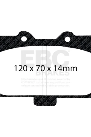 EBC EBC 89-95 Nissan Skyline (R32) 2.6 Twin Turbo GT-R Yellowstuff Front Brake Pads Cheap