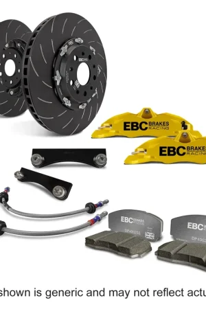 EBC EBC Racing 01-13 Mini Cooper S R53/R56 1.6L Yellow Apollo-4 Calipers 330mm Rotor Front Big Brake Kit Brand New