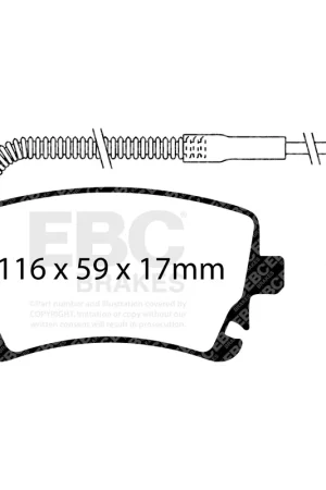 Seasonal Sale EBC EBC Racing 06-09 Audi RS4 4.2L (Cast Iron Rotors) RP-X Rear Brake Pads