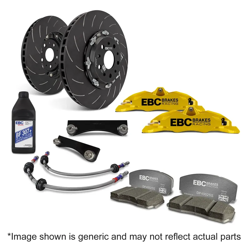 EBC EBC Racing 11-18 Ford Focus ST (Mk3) Yellow Apollo-4 Calipers 355mm Rotors Front Big Brake Kit While Supplies Last