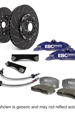 Super Sale EBC EBC Racing 12-17 Ford Fiesta ST (Mk7) Blue Apollo-4 Calipers 330mm Rotors Front Big Brake Kit