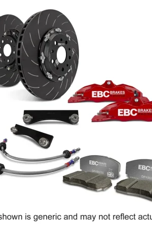 EBC EBC Racing 12-20 Audi A3 (8V) 1.8T Red Apollo-4 Calipers 330mm Rotors Front Big Brake Kit Free Returns