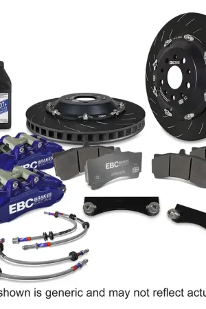Professional Grade EBC EBC Racing 2019+ Toyota GR Supra Blue Apollo-6 Calipers 380mm Rotors Front Big Brake Kit