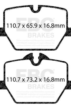 Premium EBC EBC Racing 2020+ Toyota GR Supra 2.0T/3.0T (w/13.6in Rear Rotor) RP-X Race Rear Brake Pads