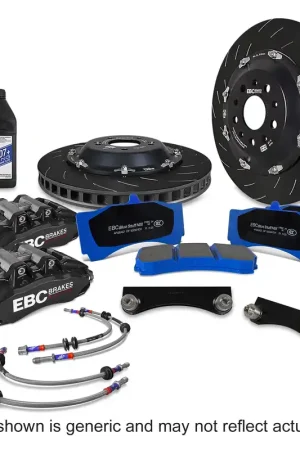 Weekend Sale EBC EBC Racing 92-05 BMW 3-Series E36/E46 Black Apollo-6 Calipers 355mm Rotors Front Big Brake Kit