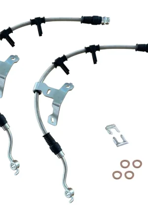 Special Discount All Terrain Industries Extended Braided Brake Lines - Front (Next Gen Ranger 22+/Amarok 22+)