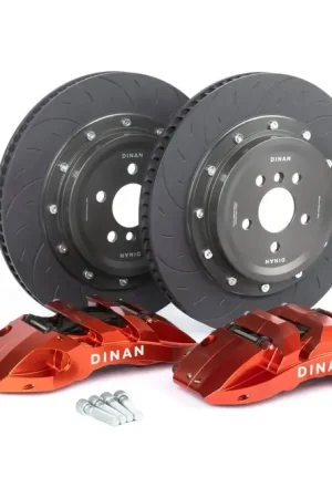 Free Returns Dinan Front Big Brake Kit - 2012-2021 BMW 2/3/4-Series Front - 6-Piston - 395x34mm - Red - F22/F23/F30/F31/F32/F33/F34/F36