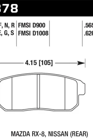 Hawk Performance Hawk 03-07 RX8 HP+ Street Rear Brake Pads (D1008) Factory Price