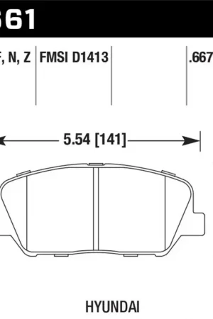 Grab Now Hawk Performance Hawk 10 Hyundai Genesis Coupe (w/o Brembo Breaks) HPS Street Front Brake Pads