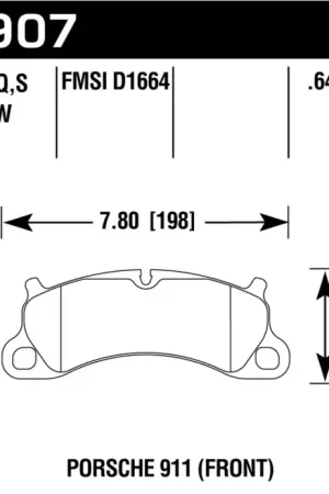 Top Pick Hawk Performance Hawk 12-16 Porsche 911 Carrera S HP+ Front Brake Pads