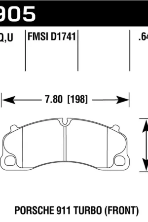 Top Pick Hawk Performance Hawk 14-18 Porsche 911 HP Plus Street Front Brake Pads