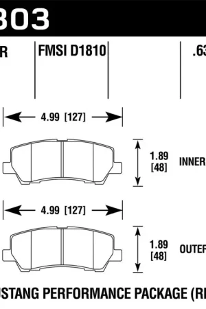 Today Only Hawk Performance Hawk 16-17 Ford Mustang GT Brembo Package HP Plus Rear Brake Pads