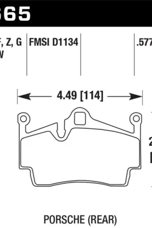 Hawk Performance Hawk 2012-2015 Porsche Boxster DTC-60 Race Rear Brake Pads Direct From Manufacturer