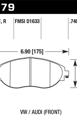 Hawk Performance Hawk 2016 Audi S3 DTC-70 Front Brake Pads Must Have