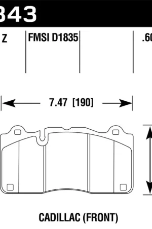 Free Returns Hawk Performance Hawk 2018 Chevrolet Camaro ZL1 HPS 5.0 Front Brake Pads