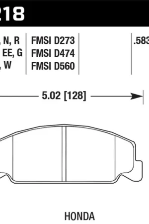 Hawk Performance Hawk 88-89 Civic Si / 92-00 Civic CX / 88-00 DX / 98-00 GX HP Plus StreetFront Brake Pads Buy Online