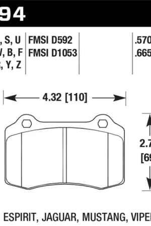 Hawk Performance Hawk 92-02 Dodge Viper HPS 5.0 Front Brake Pads Buy Today