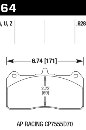 Viral Hawk Performance Hawk AP Racing Caliper w/ 36mm Rotor HPS 5.0 Performance Street Brake Pads