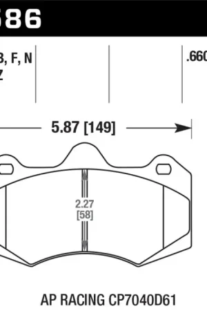Hawk Performance Hawk AP Racing CP7040 DTC-70 Race Brake Pads Limited Offer